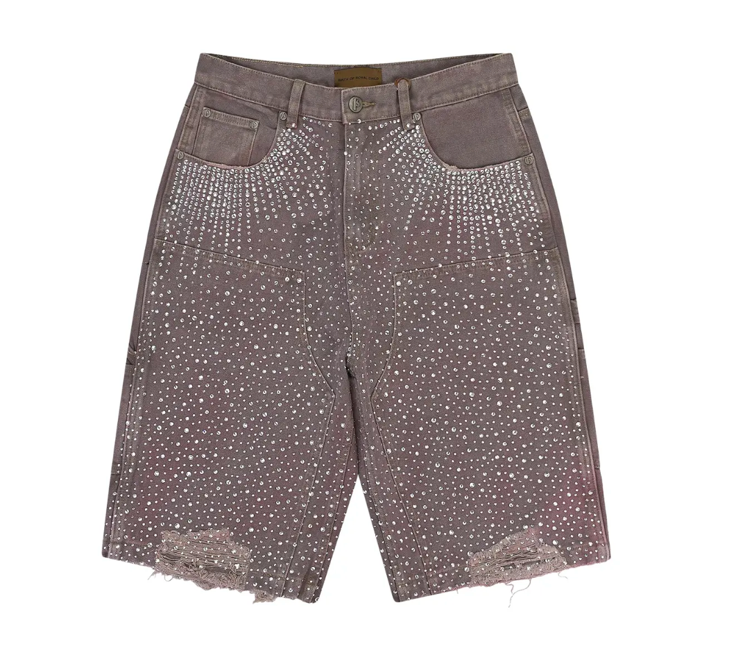 Birth Of Royal Child 24K Diamons Shorts Purple