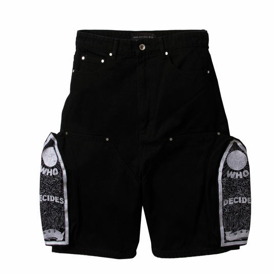 Who Decides War Side Embroidery Short Black