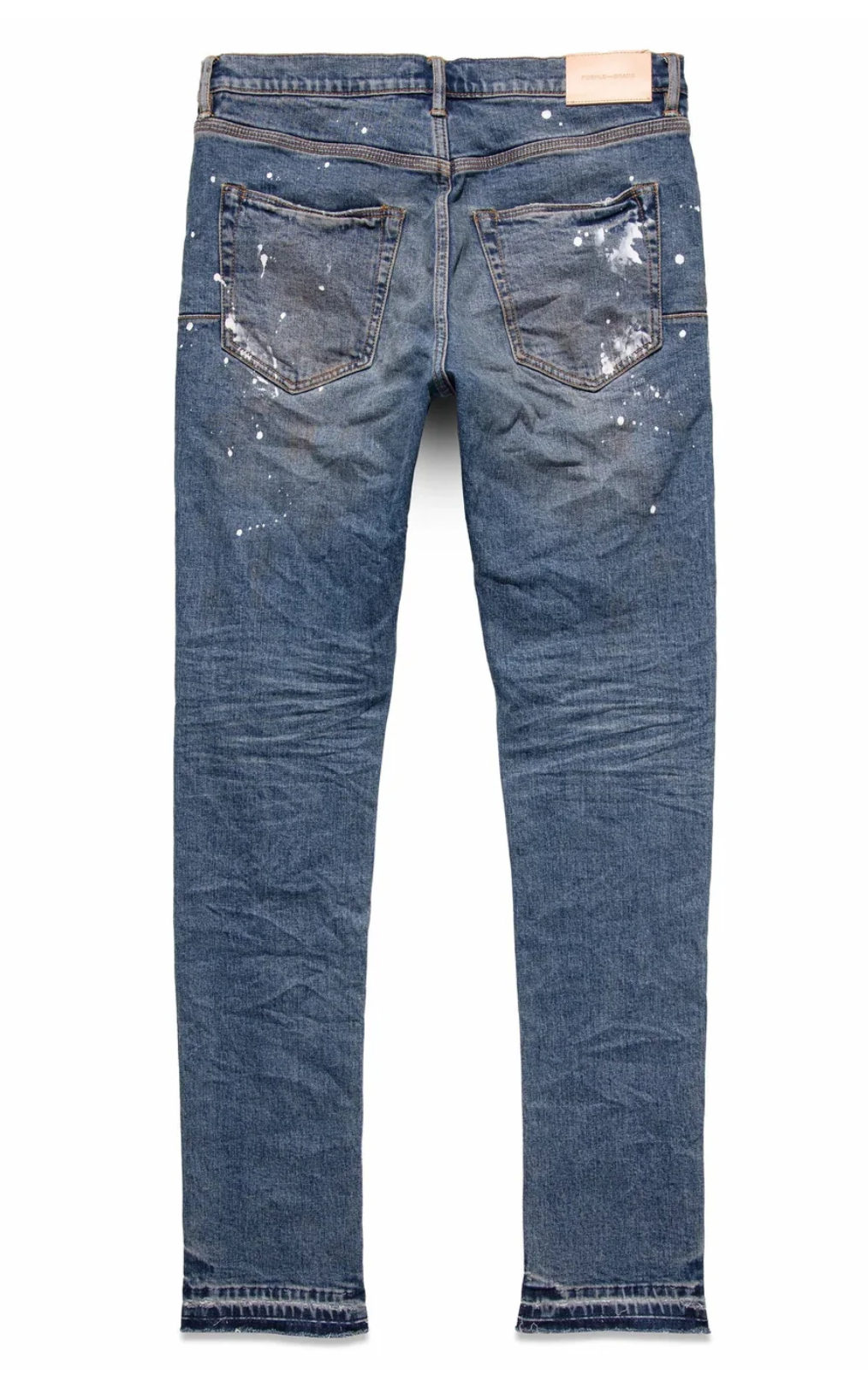 Purple Brand P001 Indigo Dirty Vintage White Paint Jeans