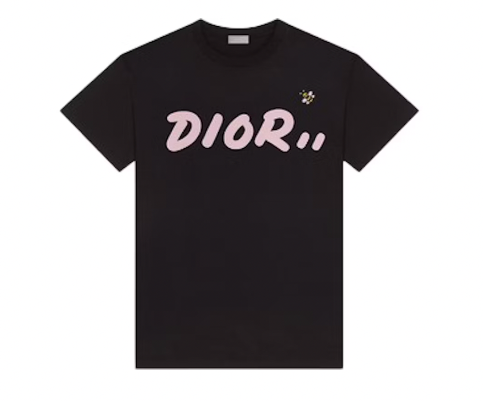 KAWS x Dior Logo T-shirt Black