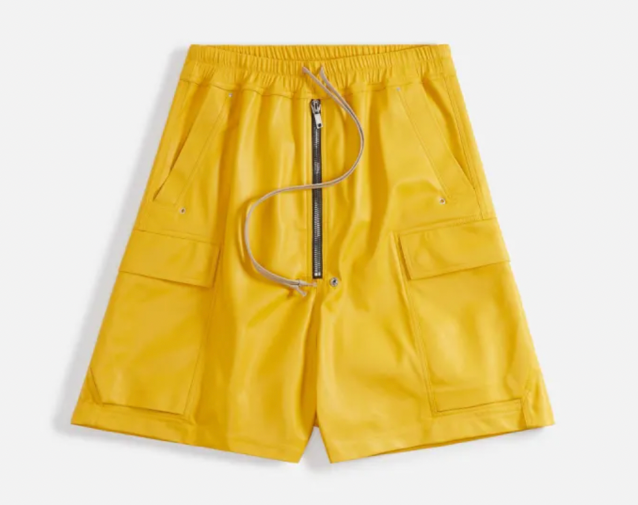 Rick Owens Cargobella Shorts Lemon Yellow