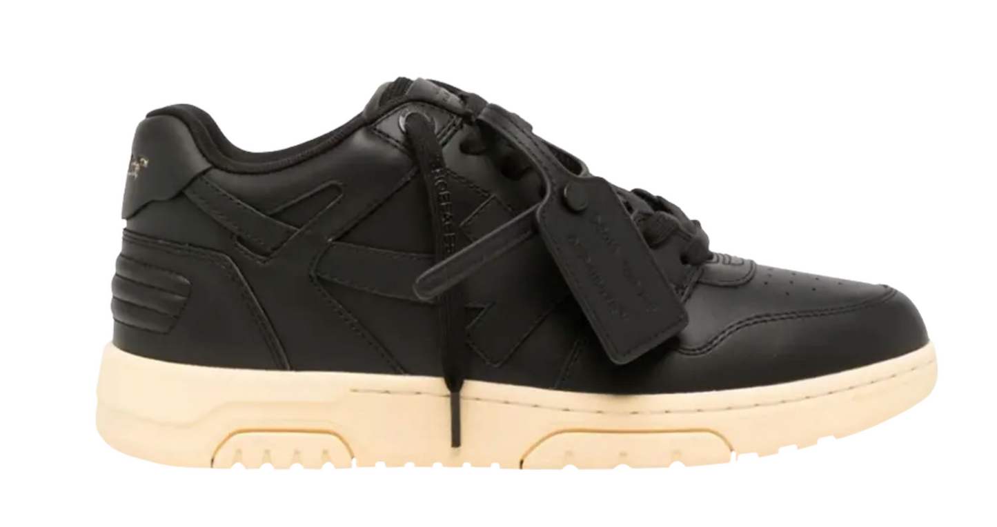 OFF-WHITE Out Of Office OOO Low Tops Black Gum