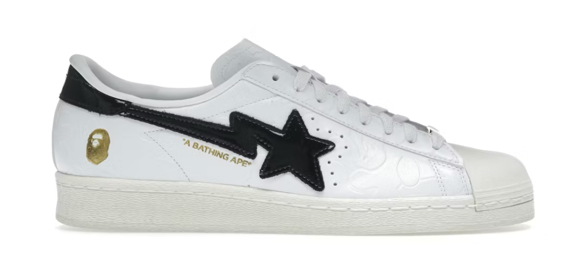adidas Superstar Vintage Bape White Black