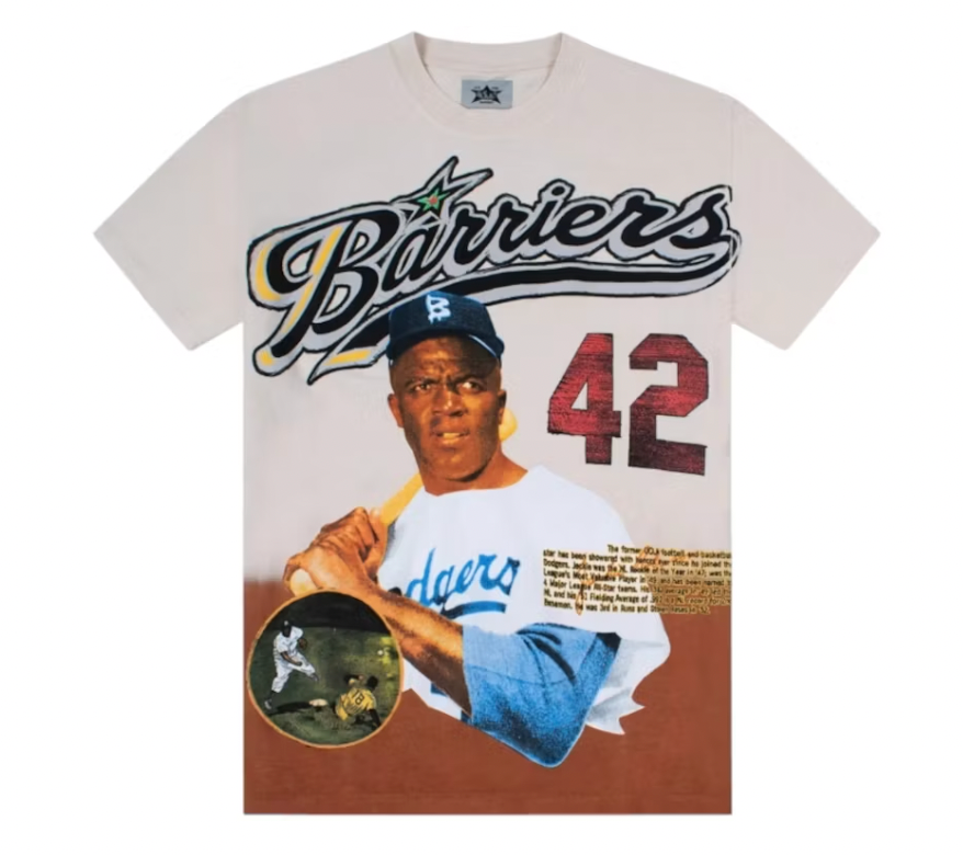 Barriers Jackie Robinson Tee Brown