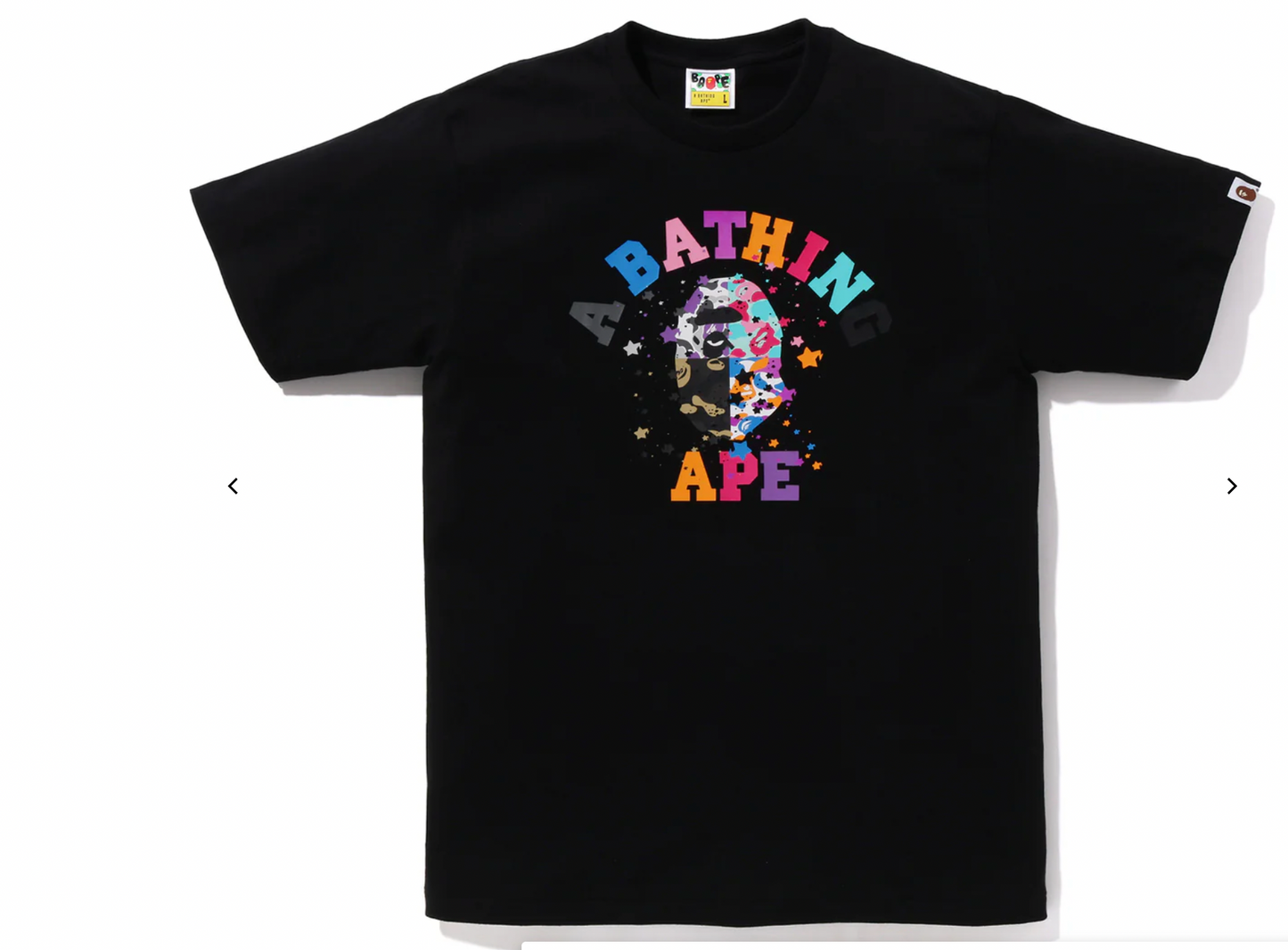 Bape College Multi Cam Sta T-Shirt Black