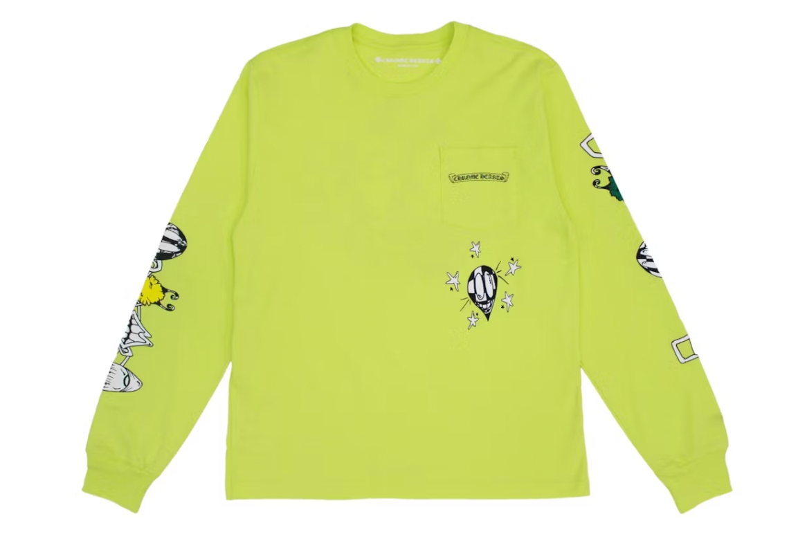 Chrome Hearts Matty Boy Link L/S T-shirt Lime Green