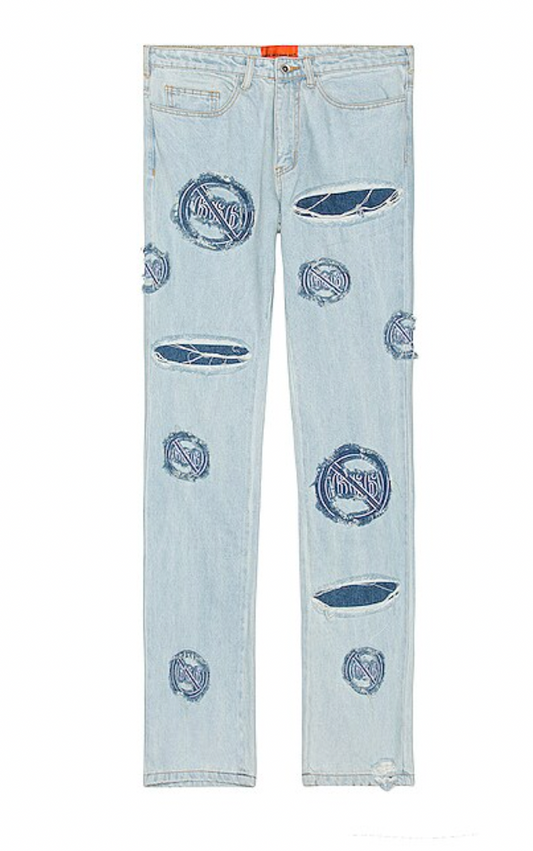 Who Decides War Anti 666 Logo Denim Jeans