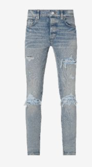 Amiri MX1 Blue Bandana Jeans Light Indigo