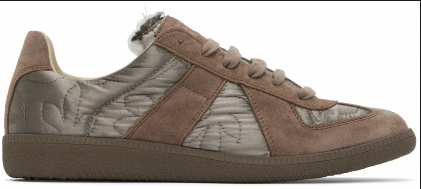 Maison Margiela Emboidered Padded Replica Sneakers Taupe Purple