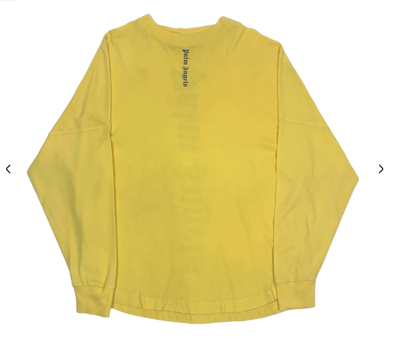 Palm Angels Yellow Spellout Logo Longsleeve Yellow