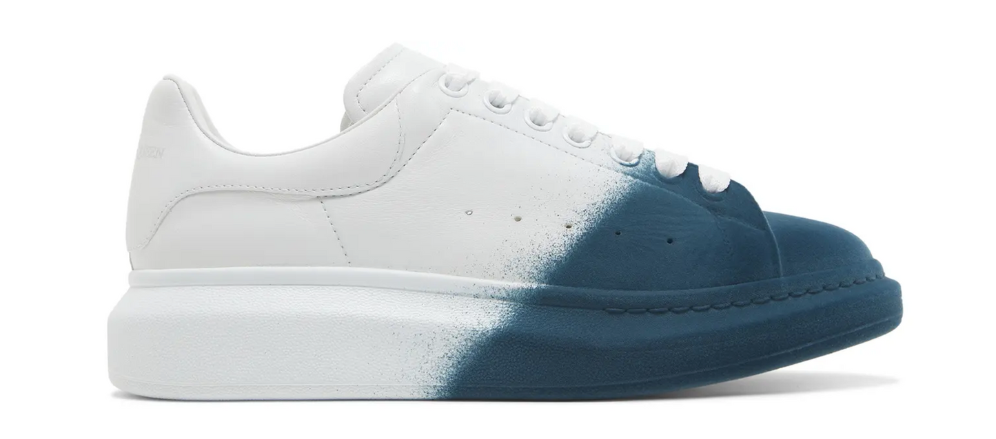 Alexander McQueen Oversized Sneaker White Emerald Green Spray