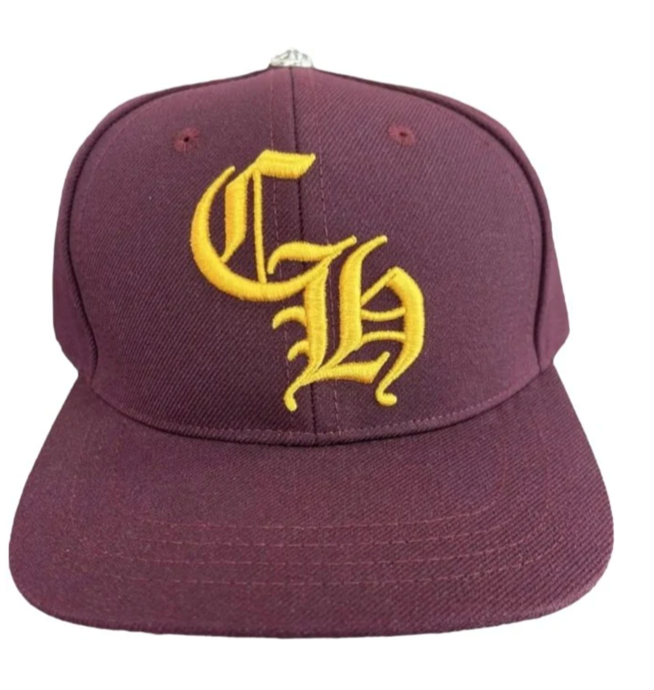 Chrome Hearts CH Baseball Hat Burgundy Yellow