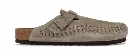 Birkenstock Boston Braided Suede Kith Taupe