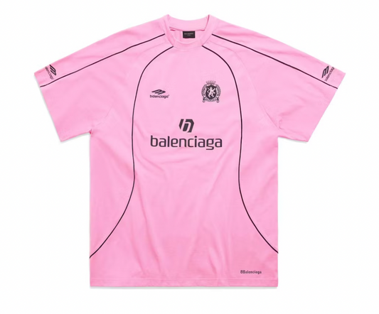 Balenciaga Oversized Soccer T-Shirt Mayfair Jersey Pink