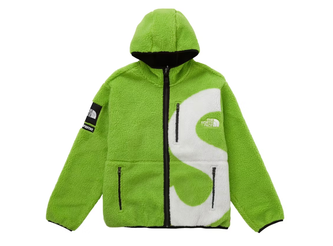 Supreme The North Face S Logo Fleece Jacket Lime