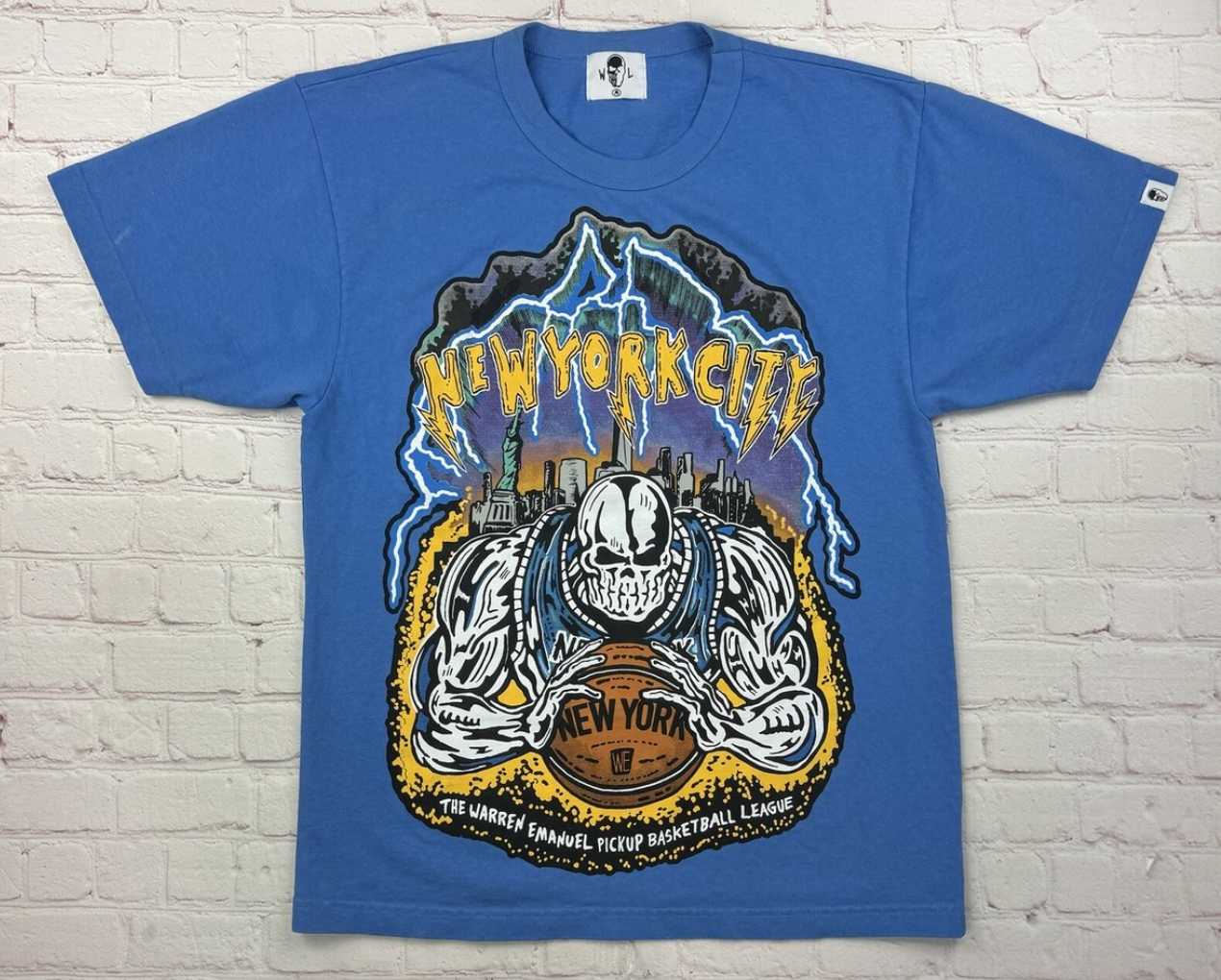 Warren Lotas New York City Basketball T-Shirt Blue