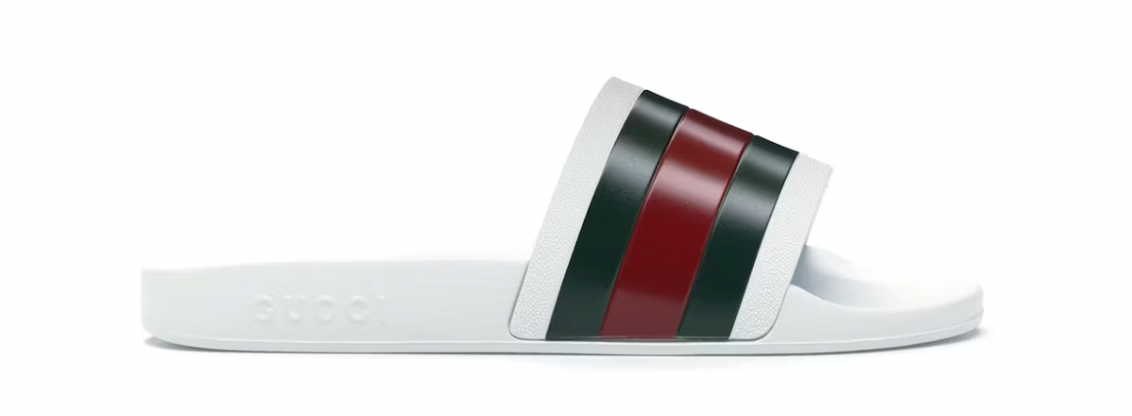 Gucci Pursuit Pool Slides White