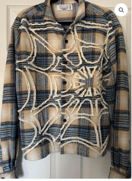 Vale Forever Web Flannel Brown Blue