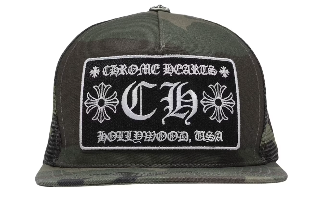 Chrome Hearts CH Hollywood Trucker Hat Camo