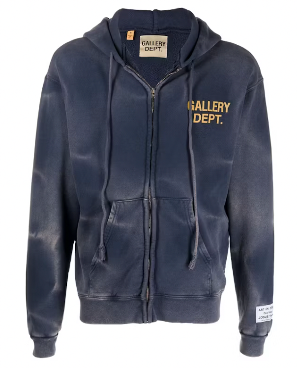 Gallery Dept. Sun Faded Zip Up Hoodie Navy