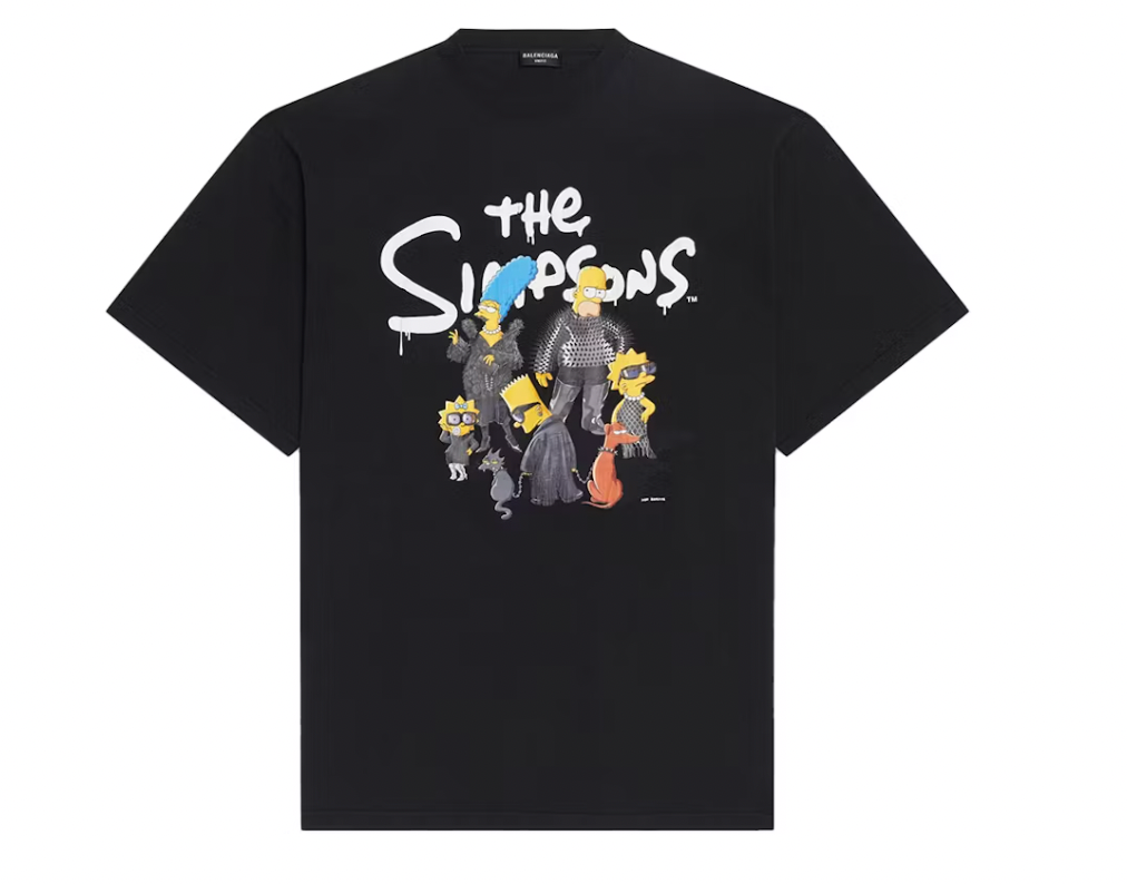 Balenciaga x The Simpsons Oversized T-Shirt Black