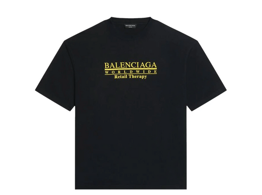 Balenciaga Retail Therapy Medium Fit T-Shirt Black/Yellow
