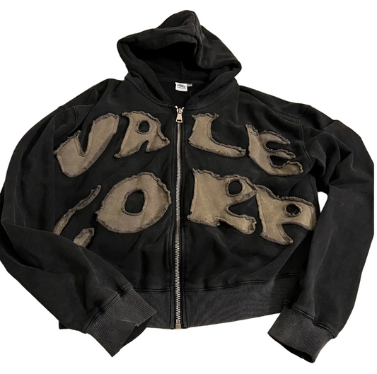 Vale Peace Corp Zip Up Hoodie & Sweatpants Set Black