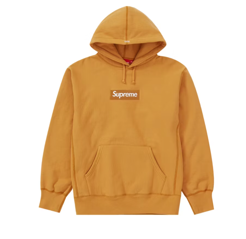 Supreme Box Logo Hooded Sweatshirt (FW21) Light Mustard