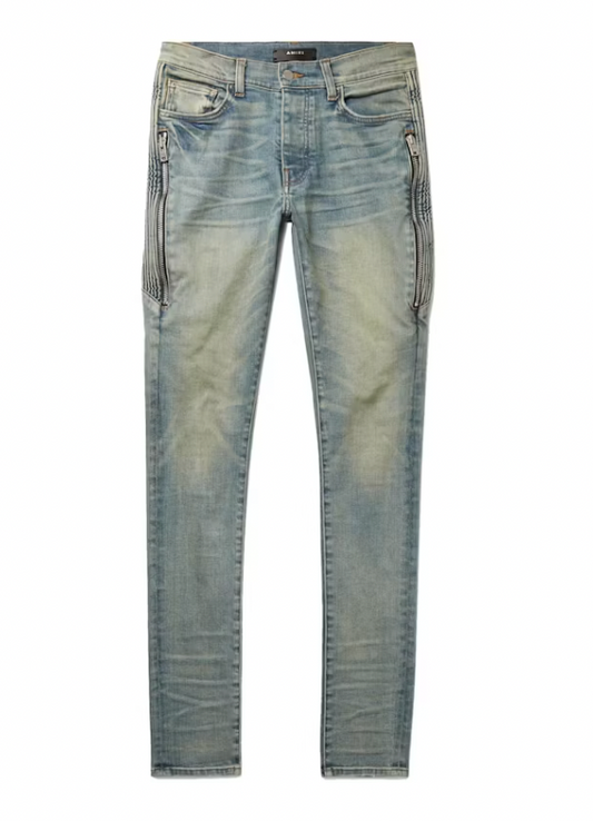 Amiri Half Track Denim Jeans Light Indigo