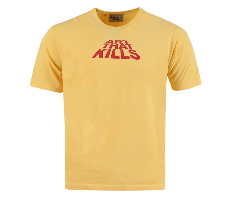 Gallery Dept. Art That Kills Logo T-Shirt Yellow