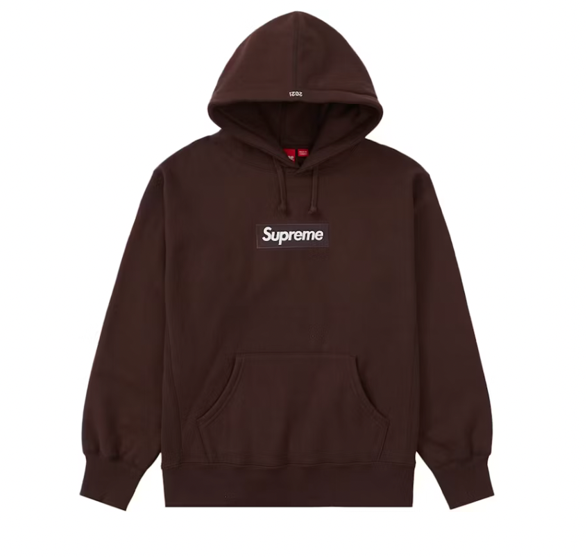 Supreme Box Logo Hooded Sweatshirt (FW21) Dark Brown