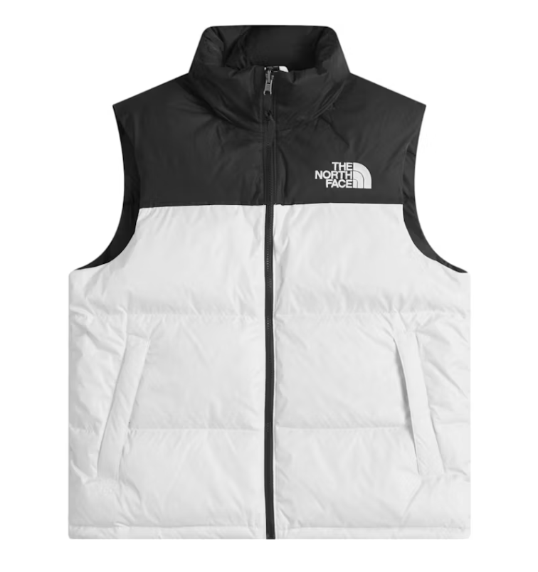The North Face 1996 Retro Nuptse Vest White Dune/TNF Black
