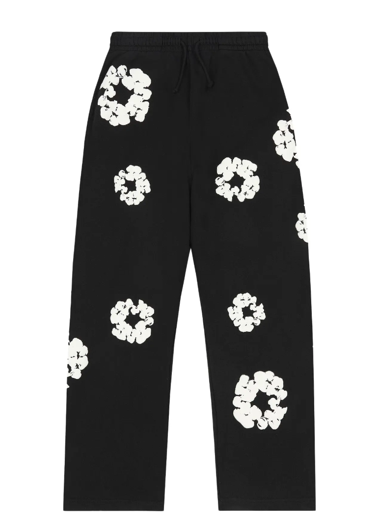 Denim Tears Cotton Wreath Baggy Sweatpants Black