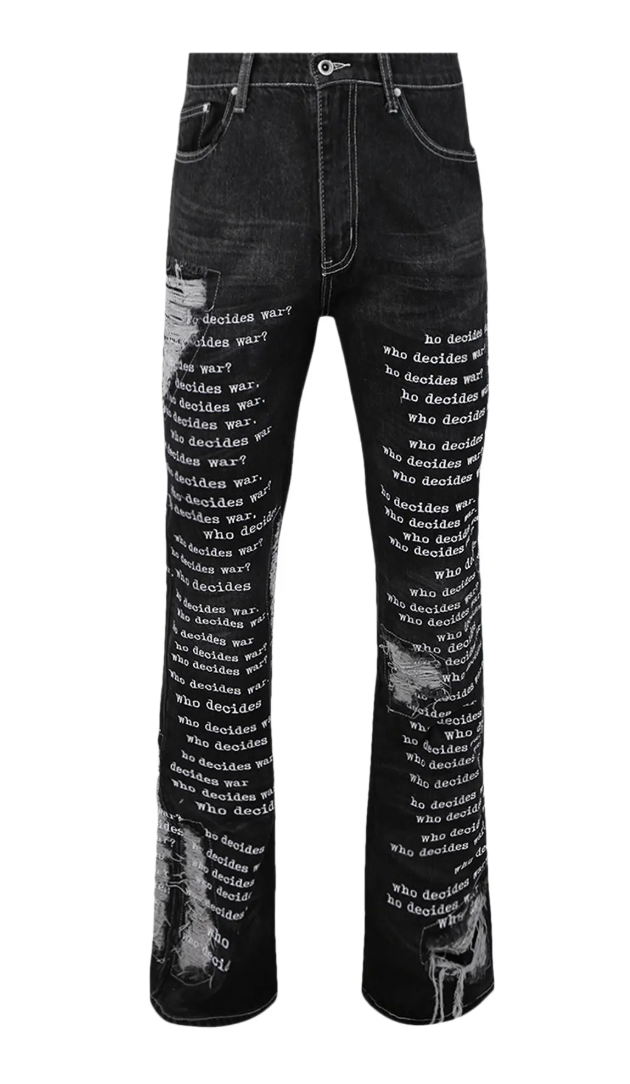 Who Decides War Scripture Denim Coal Black