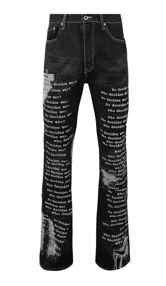 Who Decides War Scripture Denim Coal Black