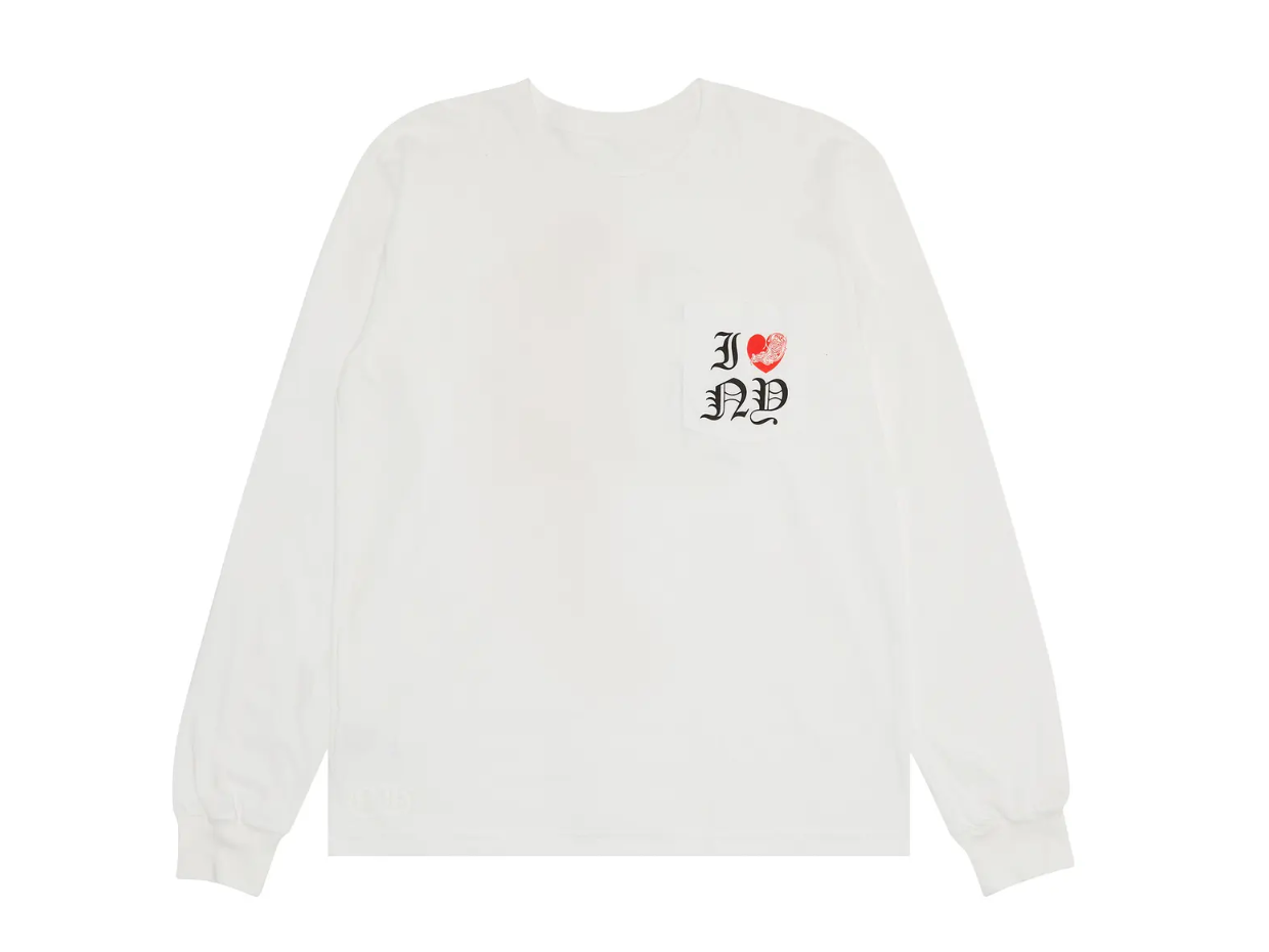 Chrome Hearts I Heart NY Long-Sleeve T-Shirt White