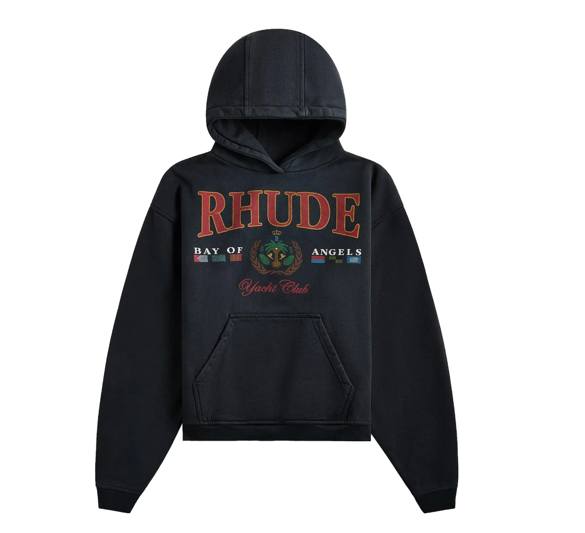 Rhude Bay of Angels Yacht Hoodie Vintage Black