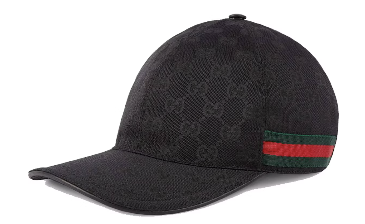 Gucci Original GG Canvas Baseball Hat with Web Black