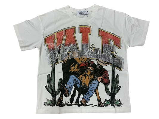 Vale Forever Cowboy Bling Tee White