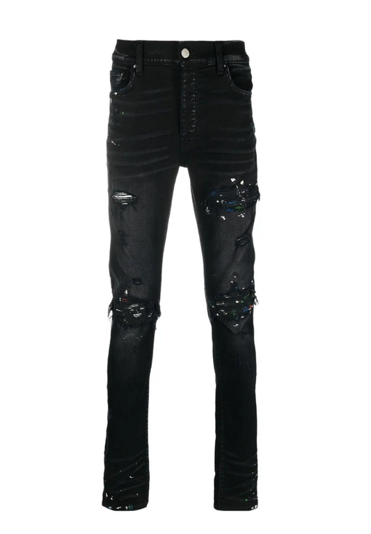 Amiri Paint Splatter MX1 Aged Black