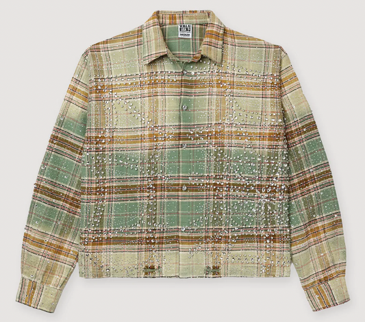 Vale Forever Mystikal Rhinestone Flannel Green