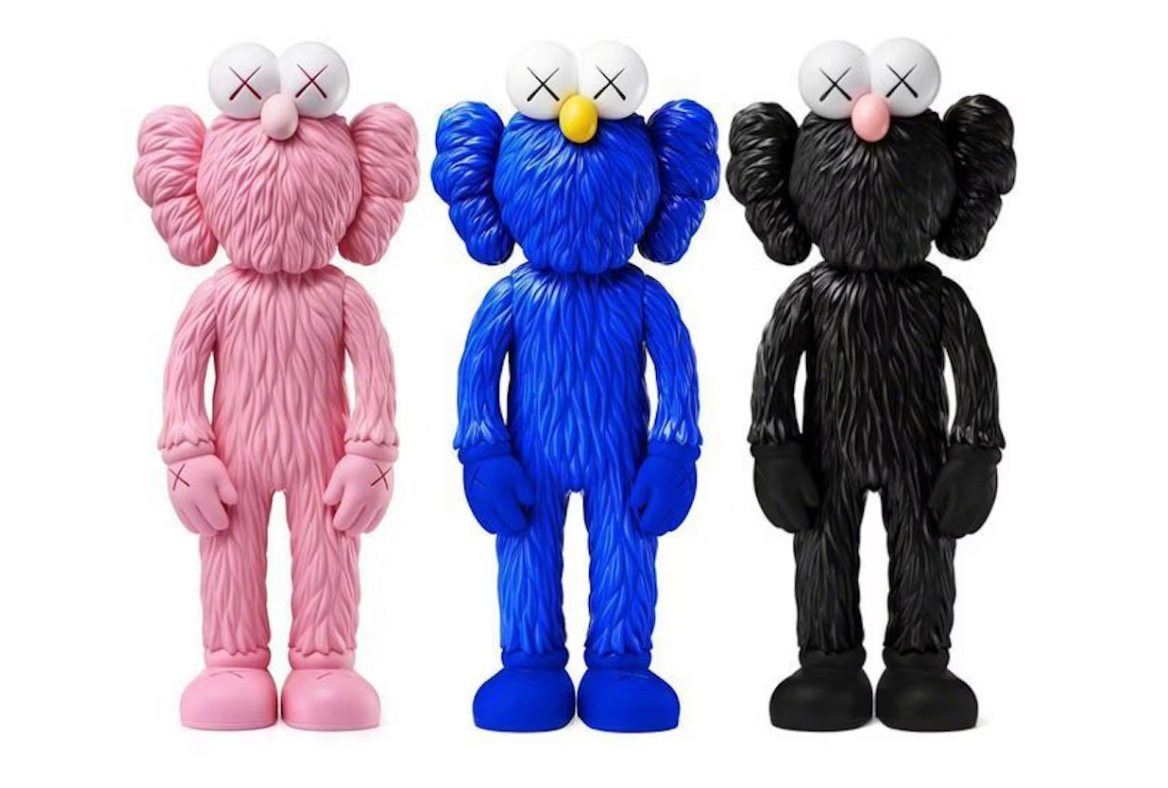 KAWS BFF Open Edition Vinyl Figure Pink/Blue/Black Set