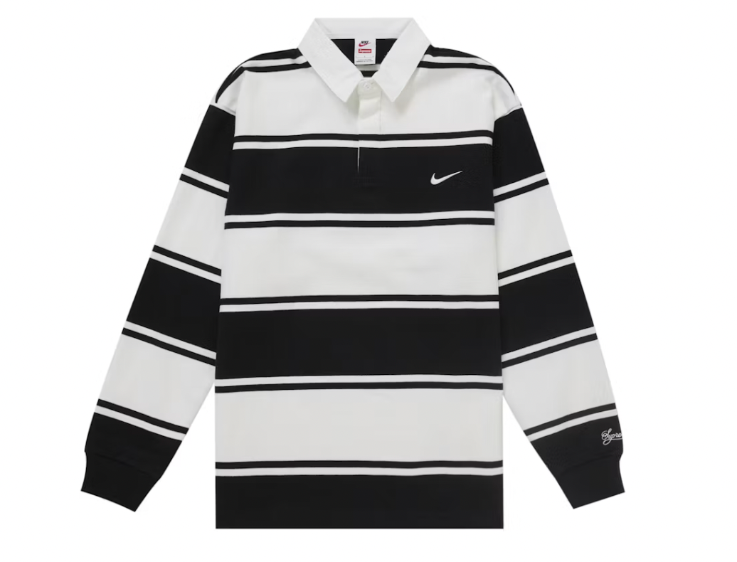 Supreme Nike Stripe Rugby Black