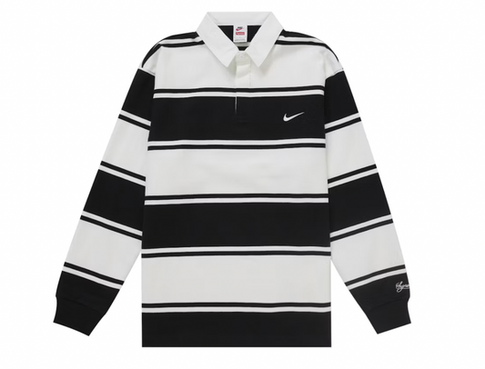 Supreme Nike Stripe Rugby Black