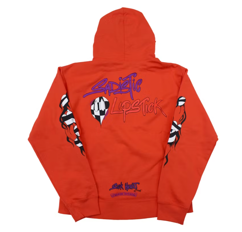 Chrome Hearts Matty Boy Sadistic Lipstick Hoodie Red