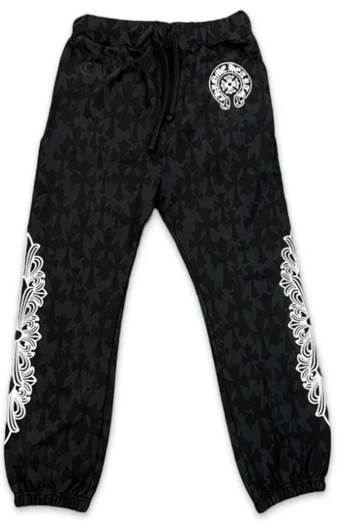 Chrome Hearts Plus Cross All Over Cemetery Print Sweatpants Black