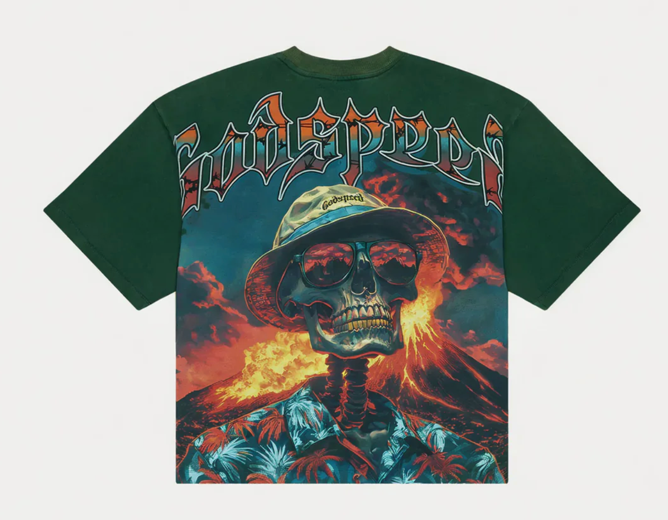 Godspeed Natural Disaster Shirt Forest Green