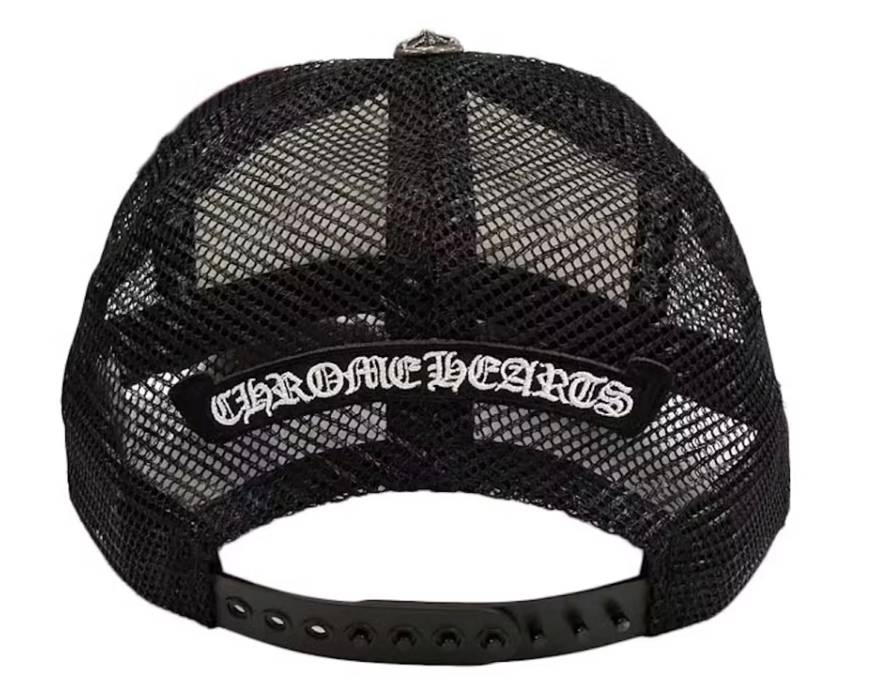 Chrome Hearts Hollywood Cross King Taco Trucker Cap Black/White