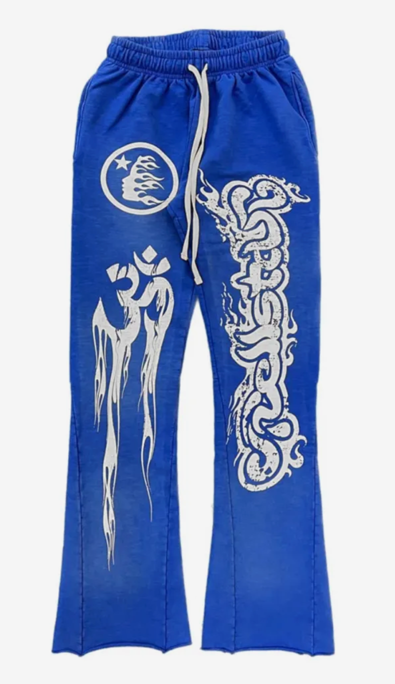 Hellstar Yoga Flare Sweatpants Blue
