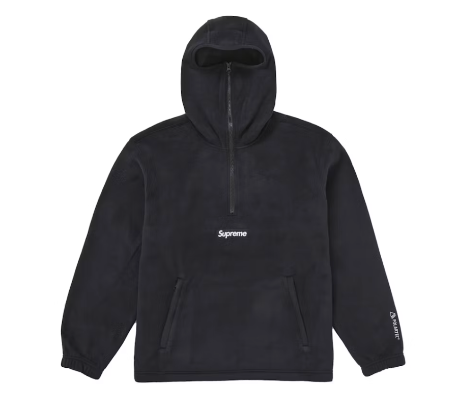 Supreme Polartec Facemask Half Zip Hooded Sweatshirt (FW24) Black